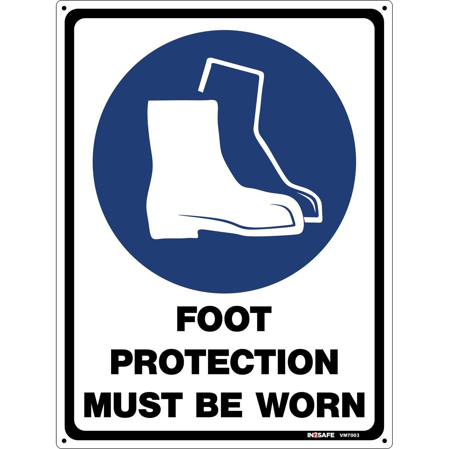 Foot Protection Must Be Worn Sign