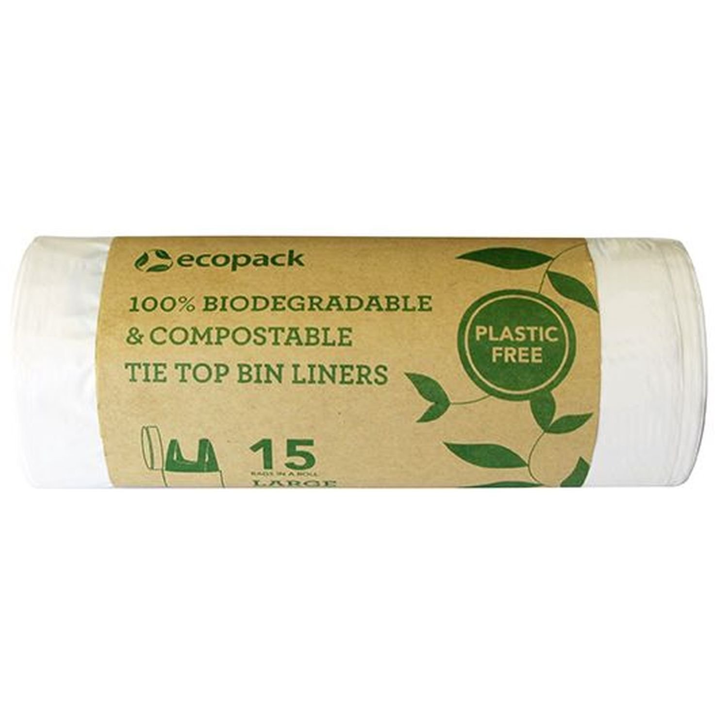 Compostable Bin Liner 36L 600x710mm Roll 15 Ctn of 20 Rolls