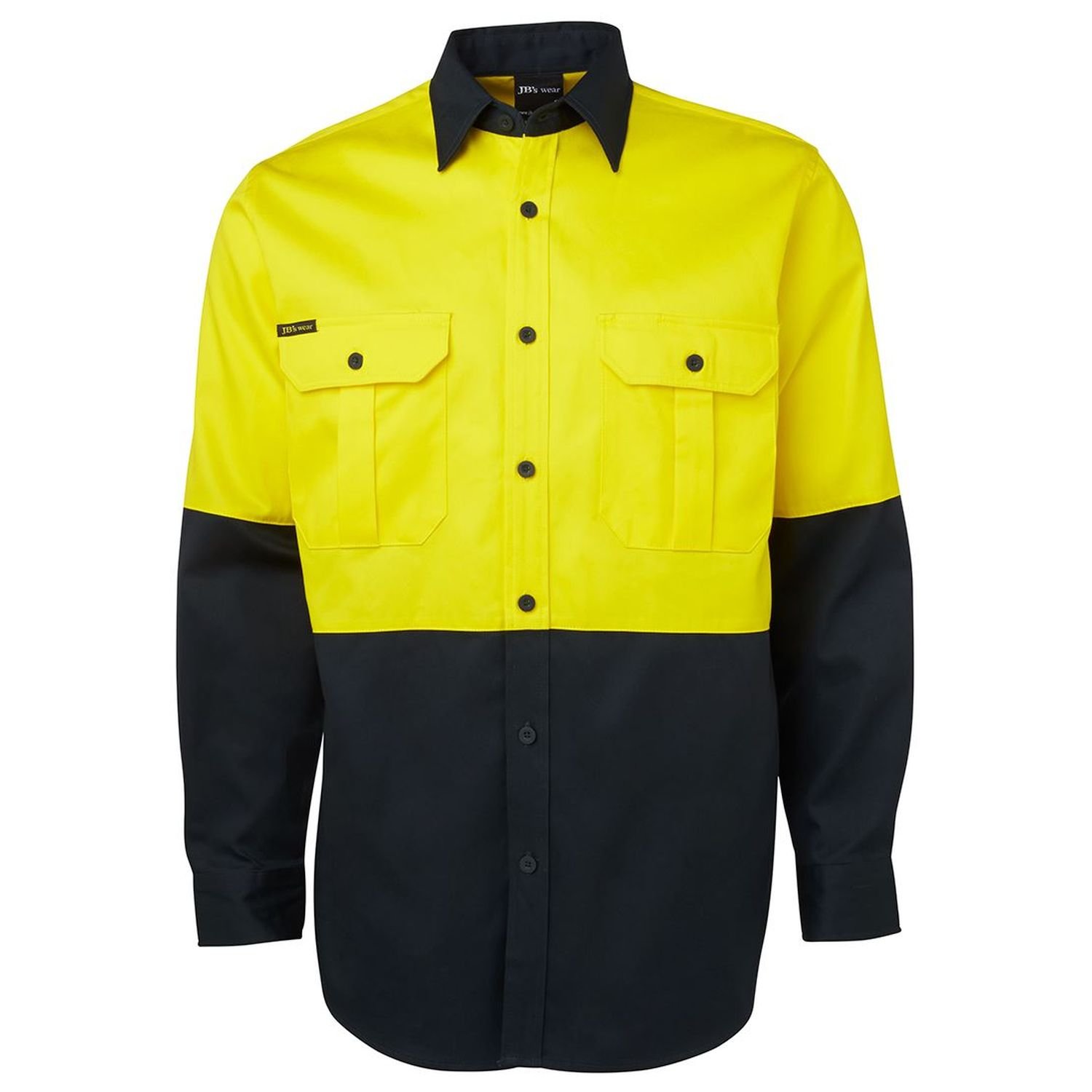 Hi Vis Day Only Cotton Long Sleeve Shirt 190gsm