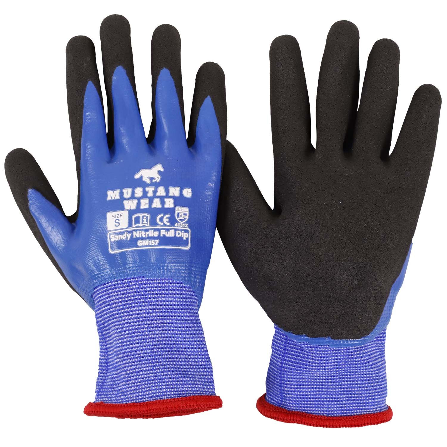 Mustang Wear Sandy Nitrile Palm Full Dip Glove (Pkt 12)