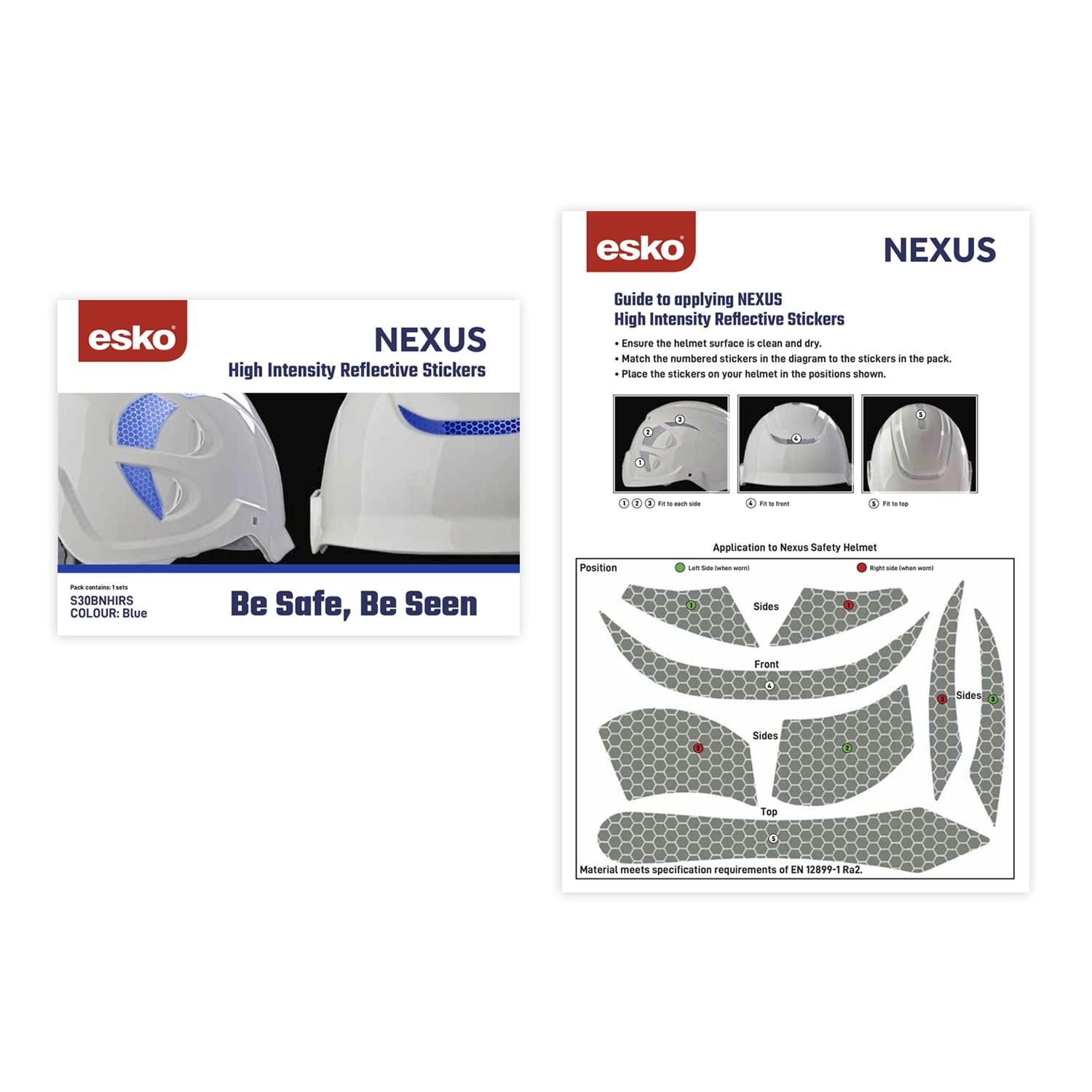 Nexus Helmet Reflective Sticker Kit Blue