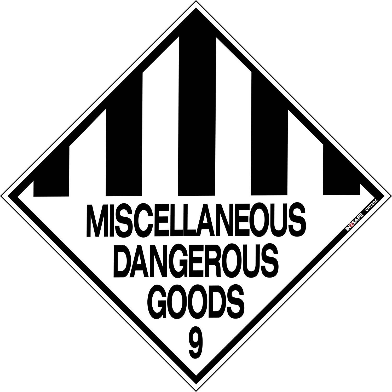 Hazchem Miscellaneous Dangerous Goods Class 9 SAV-400x400mm