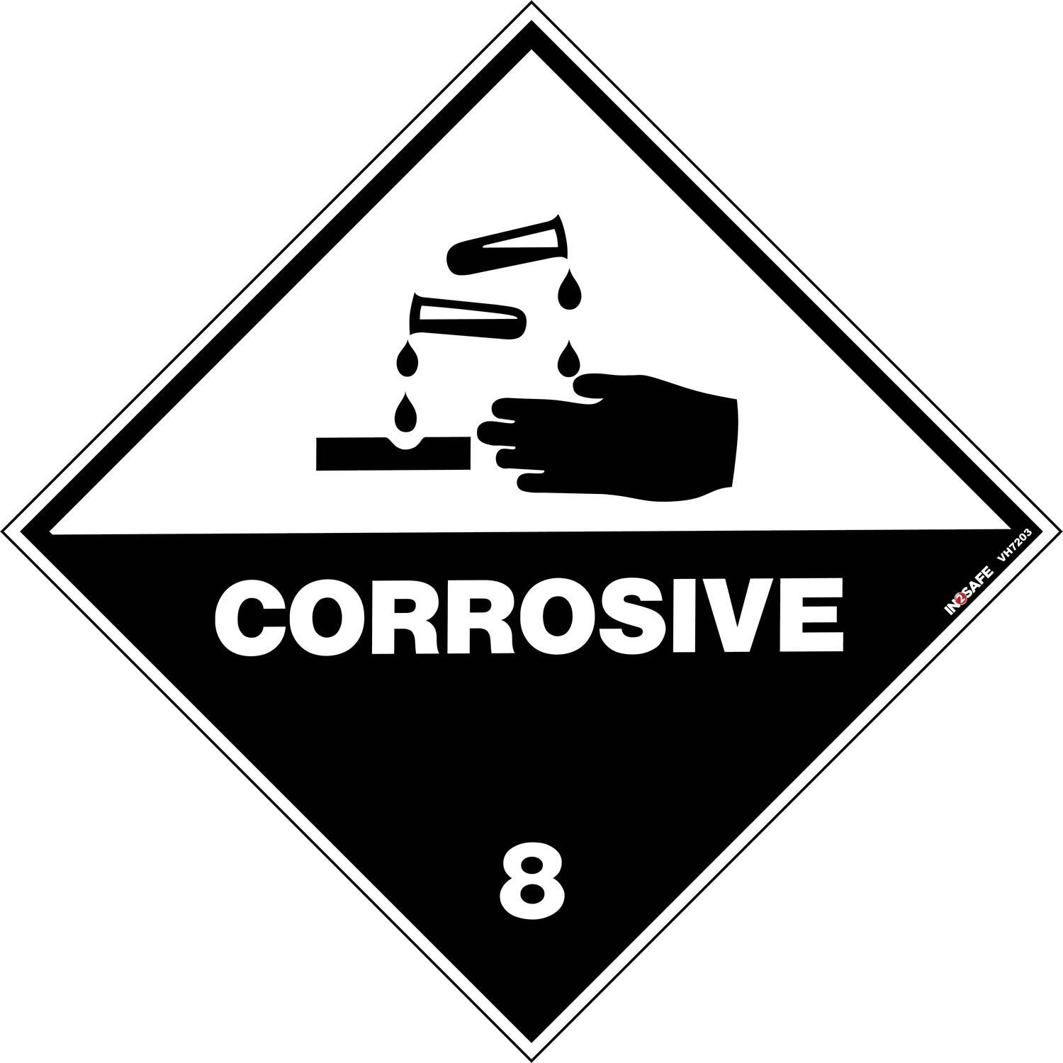 Hazchem Class 8 Corrosive Diamond