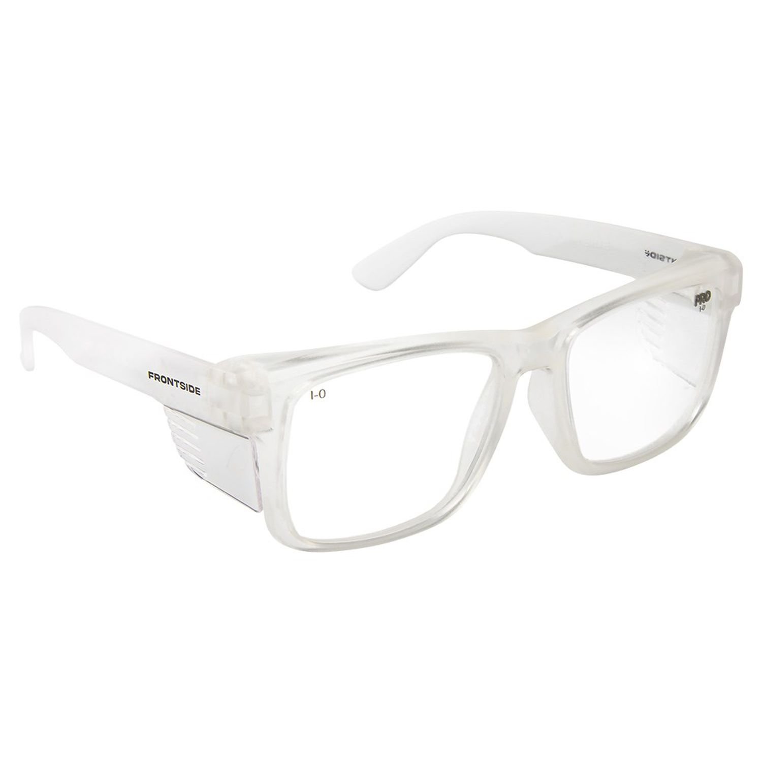 Frontside Safety Glasses Clear Lens Clear Frame