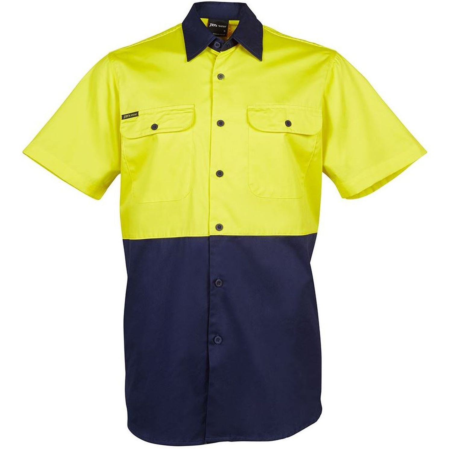 Hi Vis Day Only Short Sleeve Vented Cotton Shirt 150gsm