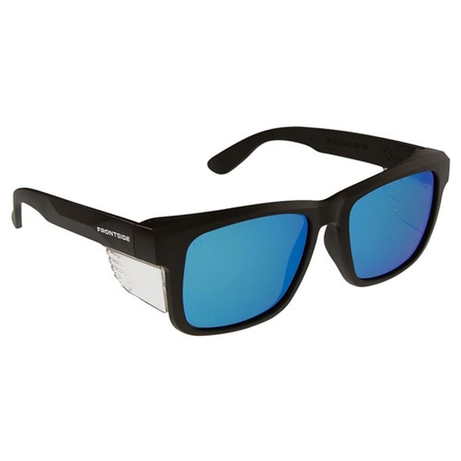 Frontside Polarised Safety Glasses Blue Lens Black Frame