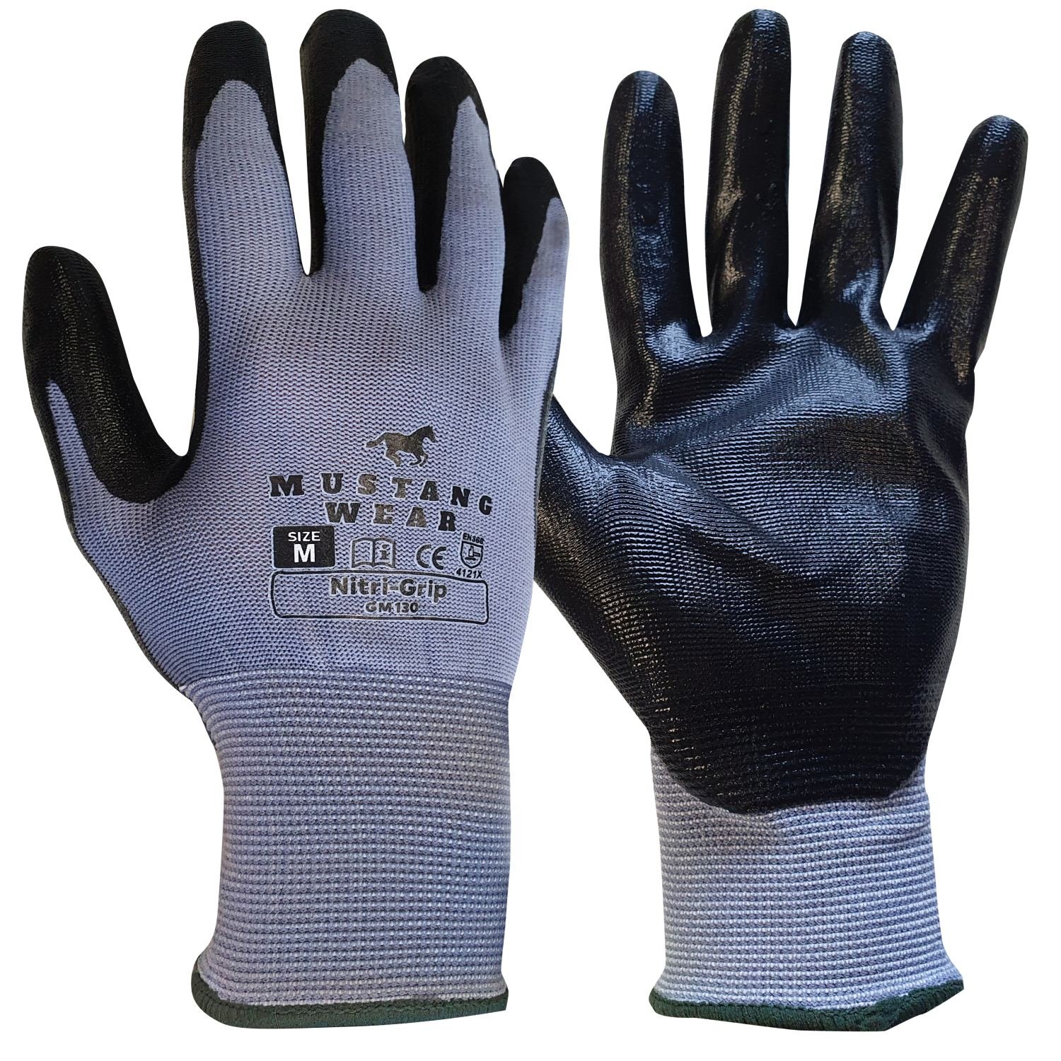 Mustang Wear Nitri-Grip Nitrile Palm Glove (Pkt 12)