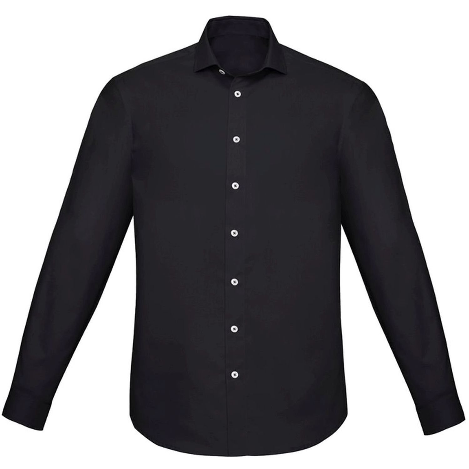 Mens Biz Corp Charlie Long Sleeve Slim Fit Shirt