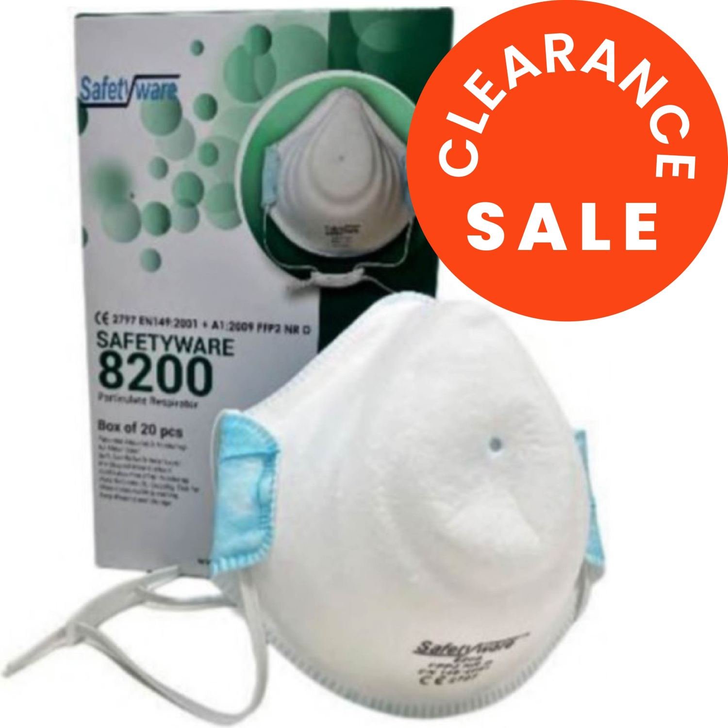 FFP2 Particulate Respirator Box 20 Cup Shape (Disposable Mask) CLEARANCE